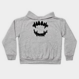 Vampire Fangs in black Kids Hoodie